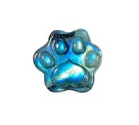 CHYIFSHIYM Natural Labradorite Cat Paw Carving - 2.7×2.5cm Handmade Healing Crystal for DIY Jewelry, Pendant and Energy Decoration