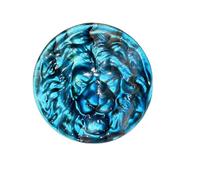 CHYIFSHIYM Natural Labradorite Lion Head Carving 3.8cm/1.5inch - Blue Flash Hand Carved Healing Crystal Pendant | DIY Jewelry & Energy Stone Decoration