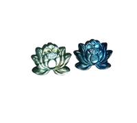 CHYIFSHIYM Natural Labradorite Lotus Flower Carving - 1.2×1cm/3.0×2.2cm Handmade Healing Crystal for DIY Jewelry and Meditation Decoration