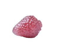 CHYIFSHIYM Natural Strawberry Quartz Crystal Figurine Figurine - 2x4cm Hand Carved Red Crystal Stone Decoration, Healing Crystal Energy Ornament for Home Decor or DIY Pendant