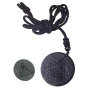 CHYIFSHIYM - Shungite Eye of Phone Pendant Necklace Set Chakra Balancing Handmade Crystal Stone Jewelry Healing Crystal Protection Necklace Harmony