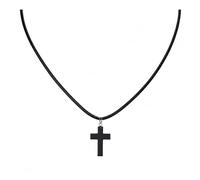 CHYIFSHIYM Small Shungite Cross Pendant - Chakra Balance - Handmade Jewelry - Healing Crystal Protection Necklace - Energy Harmony, Shungite, Shungite