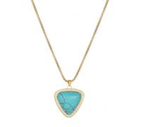 CHYIFSHIYM Turquoise Blue Natural Crystal Jewelry for Women, Necklace Bracelet Ring Variation, Gold Tone Summer Beach Vacation Jewelry, Gift Ready Fashion Accessories, One Size, Acetate, No Gemstone
