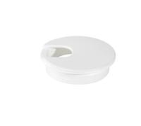CHYLMAPHEN 30pcs Cable Cord Grommet Black White Grommets Gasket in Desk Table Furniture for Hole Cover Wire Pass Organizer for Hole Cover Wire Pass Organizer(White 2.5 Inch)