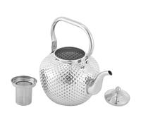 Chynalys 2l Stainless Steel Teapot, Metal Teapot with Tea Infuser Filter, Polishing Treatment, Internal Electrolytic Treatment, Large Teapot for Induction Cookers, Gas Stoves, Halogen Stoves