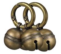 Chyobo - Dog Bells for Pet Tracking, 4 Extra Strong Bells for Dogs and Cats, Copper Bells with Quick Clips, One Size, Metal
