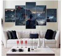 chyongshan canvas decorative posters 5 pieces modern printmaking art micro spray technology 3D printing painting photography art bedroom living room home decoration hanging directly 150cmx80cm frame