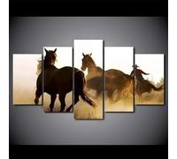 chyongshan canvas decorative posters 5 pieces modern printmaking art micro spray technology 3D printing painting photography art bedroom living room home decoration hanging directly 150cmx80cm frame
