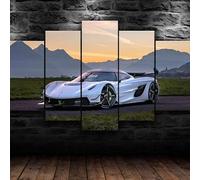 chyongshan canvas decorative posters 5 pieces modern printmaking art micro spray technology 3D printing painting photography art bedroom living room home decoration hanging directly 150cmx80cm frame