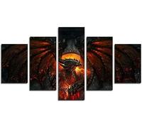 chyongshan canvas decorative posters 5 pieces modern printmaking art micro spray technology 3D printing painting photography art bedroom living room home decoration hanging directly 150cmx80cm frame