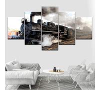 chyongshan canvas decorative posters 5 pieces modern printmaking art micro spray technology 3D printing painting photography art bedroom living room home decoration hanging directly 150cmx80cm frame