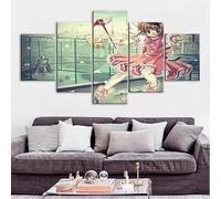 chyongshan canvas decorative posters 5 pieces modern printmaking art micro spray technology 3D printing painting photography art bedroom living room home decoration hanging directly 150cmx80cm frame