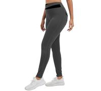 ChYoung Gym Leggings with Pockets for Women High Waisted Seamless Workout Exercise Yoga Pants Walking Running Compression Sports Activewear Grey