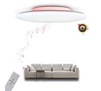 chysongoods-ALS LED Music Ceiling Light with Bluetooth Speaker Φ50cm 48W Voice and APP Control Compatible with Alexa/Google Home Back RGB Color Changing Dimmable Color Adjustment with Remote Control