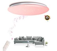 chysongoods-YY LED Music Ceiling Light with Bluetooth Speaker Φ50cm 55W Voice and APP Control Compatible with Alexa/Google Home RGB Color Changing Dimmable Color Adjustment with Remote Control