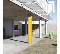 CHZDPP 5ft/152cm Anti-collision Round Pole Pole Padding, Easy - to - Install Basketball Poles Pad for Player Protection, for All-weather(Yellow,Dia 10"(25cm))