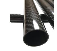 CHZDPP Customizable Carbon Fiber Tube, Lightweight Carbon Fiber Round Tube, High-Strength Black Carbon Tube, Wall thickness: 0.5/1/1.5/2/2.5/3 mm(53x51x1000MM)