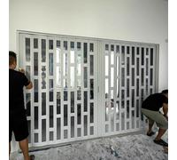 CHZDPP Customizable PVC Foldable Door with Acrylic Glass, Folding Room Divider with Frame & Track, Large Interior Accordion Door for Kitchen/Storeroom/Hallway(41x95in(104x241cm))