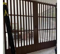 CHZDPP Customizable PVC Sliding Accordion Doors with Acrylic Glass, Retractable Shower Door with Frame & Track, Magnetic Folding Door for Kitchen/Laundry Room/Hallway(191x203cm (75 x 80))