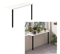 CHZDPP Detachable Window Sill Extender Plate for Corner/Narrow Window, Windowsill Extension with Adjust Support, Space-Saving Window Ledge Plant Shelf(Black,1200 mm x 300 mm/47.2 in x 12 in)