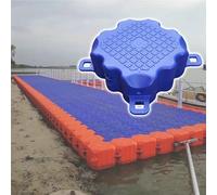 CHZDPP High Load-bearing Capacity Floating Dock for Lakes, Heavy Duty Floating Jetty for Saltwater Fishing, Portable Fishing Raft with Anti-slip Texture(Blue,Small)