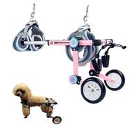 CHZDPP Lightweight Dog Wheelchair for Back Legs Injured, Small & Large Pet Wheelchair with 2 Wheels, Does Not Affect Urination or Defecation Disabled Pets Mobility Aids(S)