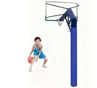 CHZDPP Round Basketball Post Safety Padding for Player Protection, 5.5/6.5/7.5ft Shock - Absorbing Pole Pad, Easy - to - Install & All-weather(6.5 ft/198cm,Dia 23"(58cm))