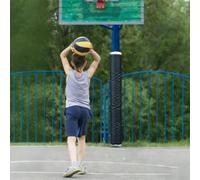 CHZFFD Basketball Hoop Protector Padding, Reusable Garage Column Padding Wrap/Basketball Pole Cover Outdoor with Fix Fastener, Wrap Around Pole Post Padded(Black,ID 7 1/2in(19cm))