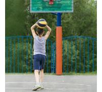 CHZFFD Basketball Hoop Protector Padding, Reusable Garage Column Padding Wrap/Basketball Pole Cover Outdoor with Fix Fastener, Wrap Around Pole Post Padded(Orange,ID 7 1/2in(19cm))