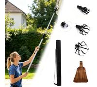 CHZFFD Light Bulb Changer Installer Remover Tool, Lightweight Reach Light Bulb Changer, Garage Carport Driveway Lights Changing Pole with Bulb Gripper & Suction Cup(11.2m/36.4ft)
