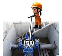 CHZFMD Steel Water Meter Key Heavy Duty, Spanner Wrenches Repair Tool/Claw Plumbing Valve Wrench for Septic Riser Underground Valves, Hard to Reach Operation(4 Pack,4.3ft/130cm)