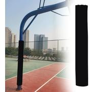 CHZFMD Tall 180cm Round Basketball Pole Pad, All-Weather Wrap Around Basketballs Hoop Protector for Garage Sports Courts Rod, Heavy Duty Safety Padding(Black,Dia 114mm)