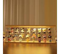CHZIMADE Acrylic Display Case for Collectibles Clear Display Storage Box Dustproof Protection Showcase Organizing Miniature Figurines Rack 3 Tier(60x18x21.5cm)