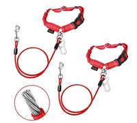 CHZUOBER Chew Proof Dog Car Seat Belt, 2 in 1 Steel Cable Dog Car Accessories Headrest Restraint Dog Car Seatbelt for Medium Large Dogs Chewer Heavy Duty Dog Seatbelts for Cars Swivel Attach