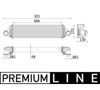 Mahle CI 550 000P Charge Air Cooler Fits Volvo V40 Hatchback Cross Country