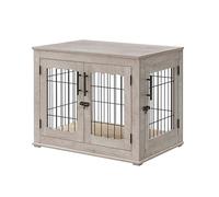 ci Indoor Heavy Duty Dog Kennel House Decorative Wooden Pet House End Side Table Rustic Heavy Duty Dog Crate Furniture for Small/Medium/Large Dog for Limited Room Easy to Assemble.
