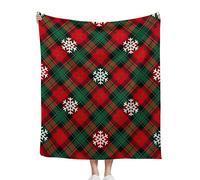 CIAIDU Blanket Christmas Lightweight Soft Throw Blanket for Girls Teens Women,Plaid Snowflake Fuzzy Blanket Home Room Decor 50x60 Inches