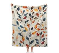 CIAIDU Blanket Modern Branches Leaf Lightweight Soft Throw Blanket for Girls Teens Women, Autumn Fuzzy Blanket Home Room Decor 40x50 Inches
