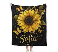 CIAIDU Boho Butterfly Blanket Gfits for Women Men Kids Sunflower Throw Blankets Soft Lightweight for Home Decor Couch Bed Sofa 50x60 Inches