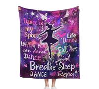 CIAIDU Colorful Ballet Girl Throw Blanket, Dance Blanket Throw for Adults, Lightweight Soft Cozy Blanket for Couch Sofa Bed Room Decor 50x60 Inches