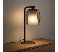 Eglo Ciampino Black Steel & Glass Modern Led Table Lamp