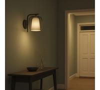 Ciampino Black Steel & Glass Modern Wall Light EGLO Black One Size