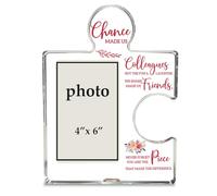 CIANMGD Appreciation Gifts for Coworkers, Work Besties Gifts for Women, Colleague Going Away Goodbye Farewell Retirement Gift, Acrylic Puzzle Picture Frame, 4 x 6 Inch Photo