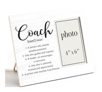 CIANMGD Coach Definition Picture Frame - Wooden Football Coach Gifts, 4 x 6 Inch Photo