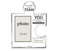 CIANMGD Team Gifts for Employees, Boss Staff Employee Appreciation Gifts, Best Team Ever Gift, Retirement Farewell Thank You Gift for Coworkers, Acrylic Puzzle Picture Frame, 4 x 6 Inch Photo