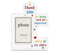 CIANMGD Thank You Teacher Gifts from Student, Daycare Special Education Autism Teacher Appreciation Gifts for Women Men, Acrylic Puzzle Picture Frame, 4 x 6 Inch Photo