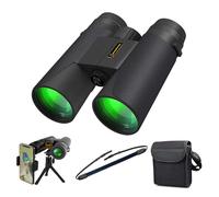 Ciannocrem 12x42 Binoculars for Adults High Powered with Phone Adapter,Build by Powerful Glasses Large View to Watch Football Games,a Travel,Hiking,Bird Watching,Survival and Hunting Gadgets for Men