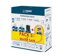CIANO, Aquarium Consumables + Conditioner - Filter Cartridges for Aquarium Filter & Conditioner - Pack of 3 Months, Size S - Crystal Water for Fish, Impurity-Free and Odourless