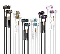 Cianyyee 6Pack Earbuds Headphones Wired with Microphone，in-Ear Earbuds,Noise Isolating,Powerful Heavy Bass, Earphones Compatible with iPhone, iPod, iPad, MP3, Laptops, and Most 3.5mm Jack