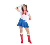 Ciao 62096 Marinaretta Pretty Sailor Girl Costume Travestimento Ragazza Donna Adulto (Taglia Unica) Adult Fancy Dress, Cartoon, White, Blue, Red